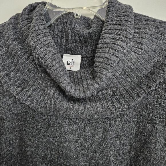 CAbi Womens Tunic Sweater Dress size Small Gray Cowl Neck Long Sleeve - Picture 3 of 7